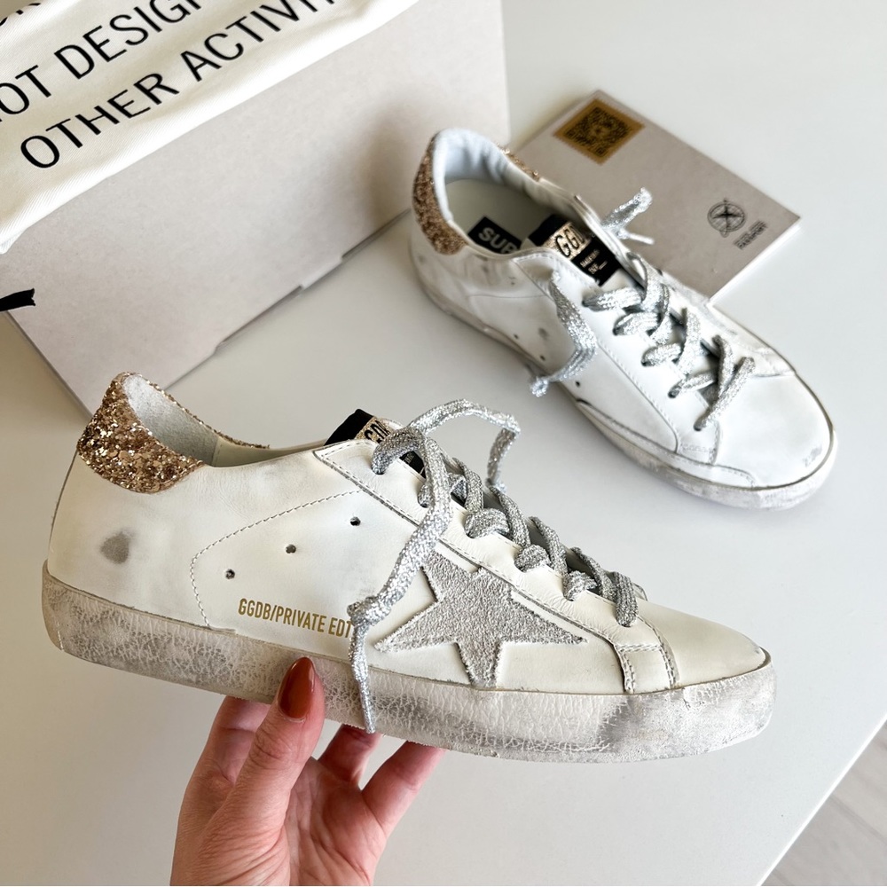 ✨Private Edition✨ Golden Goose Superstar Leather Glitter Low-Top Sneakers - Picture 3 of 8
